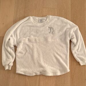 Disney Spirit Jersey in Soft White Fleece with silver writing XXL